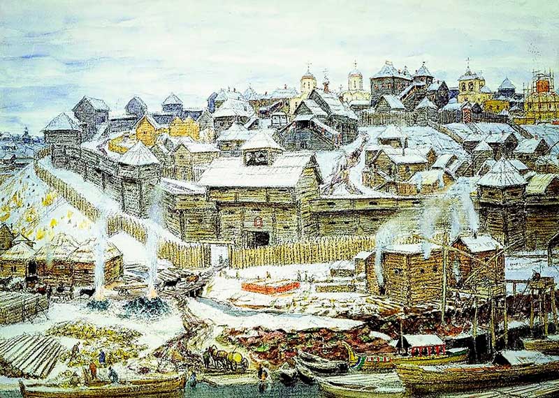 Москва времен Ивана Калиты (по картине А.М. Васнецова). Описание для 4 класса
